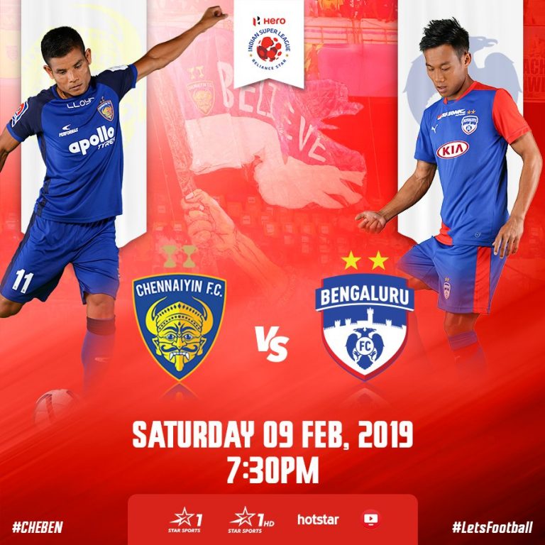 സികെ വിനീത് ആദ്യ ഇലവനിൽ, ബെംഗളൂരു ചെന്നൈയിനെതിരെ