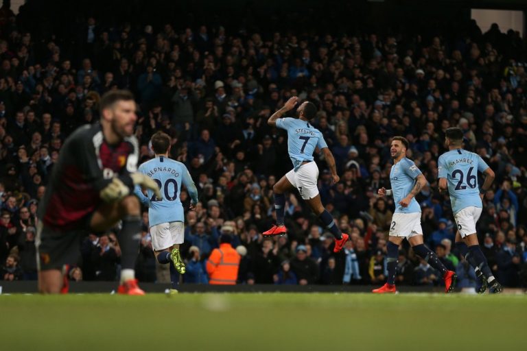 ഹാട്രിക്കുമായി സ്റ്റെർലിങ്, കിരീടപ്പോരാട്ടം കടുപ്പിച്ച് മാഞ്ചസ്റ്റർ സിറ്റി